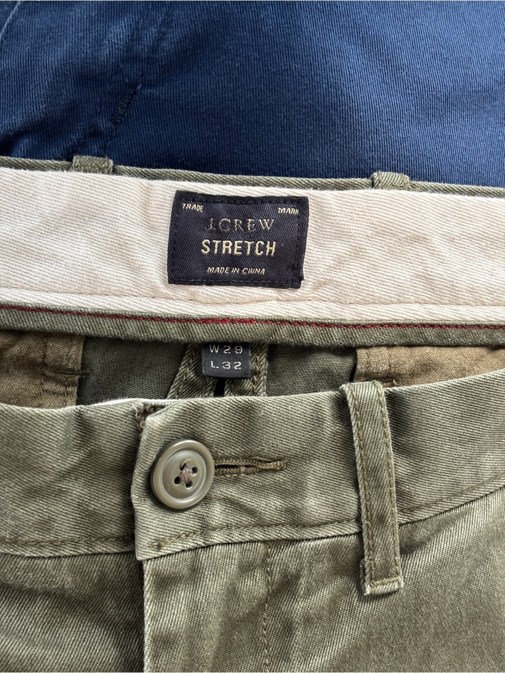 J. Crew Olive Green Straight Chinos